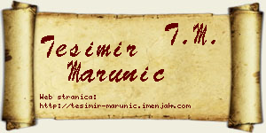 Tešimir Marunić vizit kartica